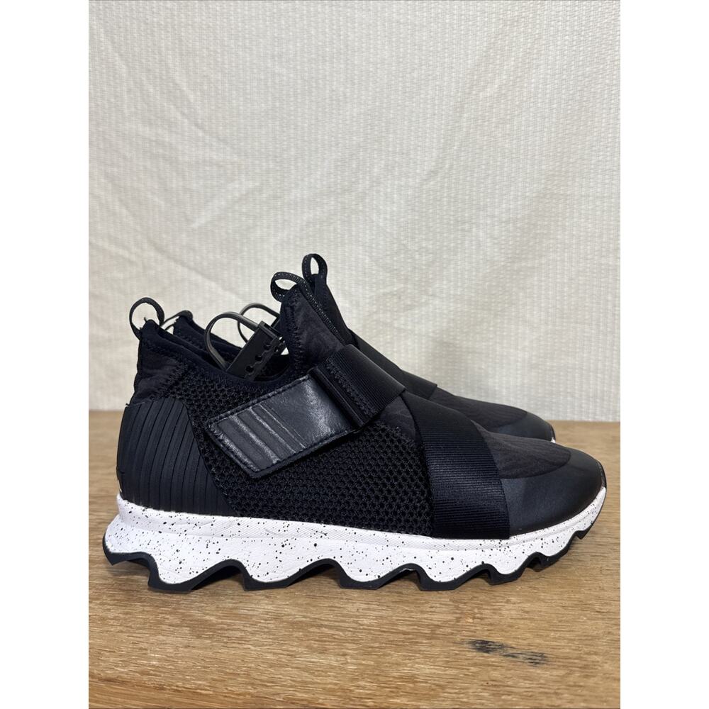 Sorel Kinetic Lite Strap Sneakers Women’s Size 10 Black White Comfort Shoes - Picture 4 of 11